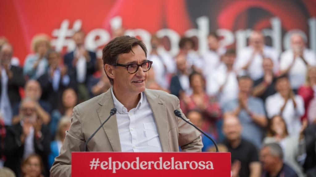 Salvador Illa, durante la jornada de este domingo.