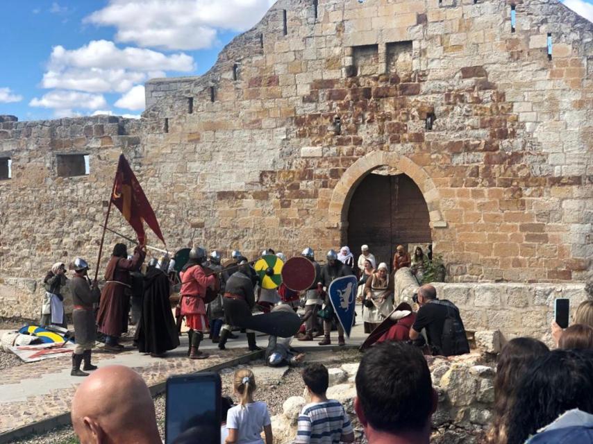 Imagen de la recreación del Cerco de Zamora, este domingo.