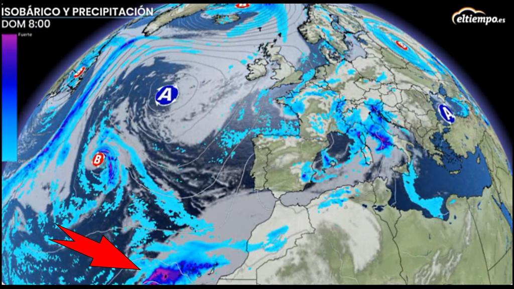 El área de incidencia de la tormenta tropical Hermine. ElTiempo.es