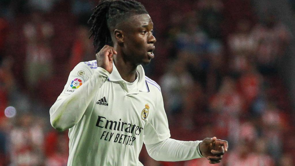 Eduardo Camavinga, en un partido del Real Madrid de la temporada 2022/2023