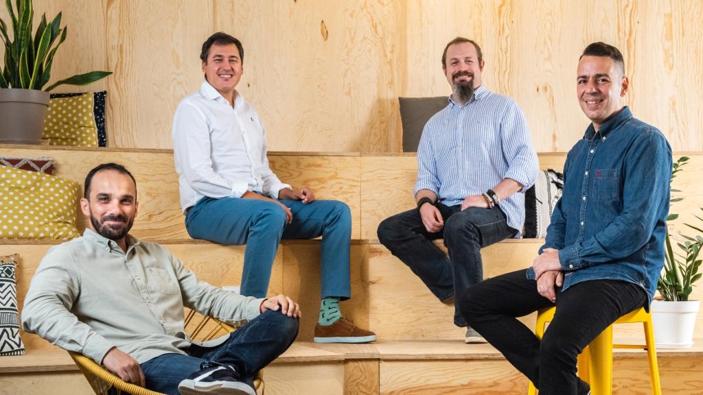 Los cuatro fundadores de Climbspot: Juan Carlos Milena, Eduardo Bernabé, Ángel Luis Quesada y Pedro Jareño.