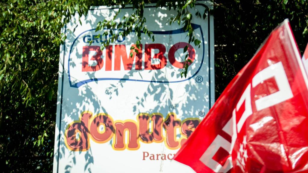 Entrada de la fábrica de Bimbo en Paracuellos de Jarama (Madrid).