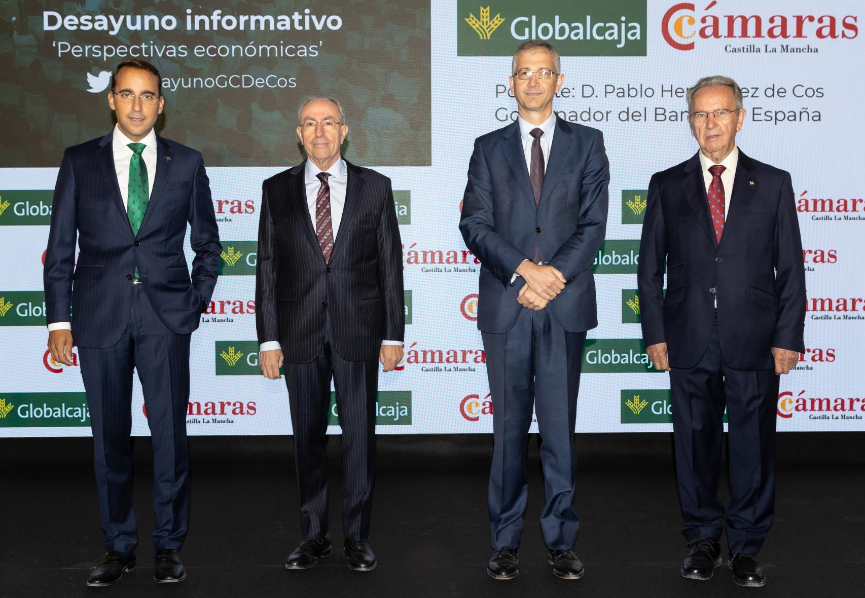 Pedro Palacios, Mariano León, Herández de Cos y Carlos de la Sierre, de izquierda a derecha.