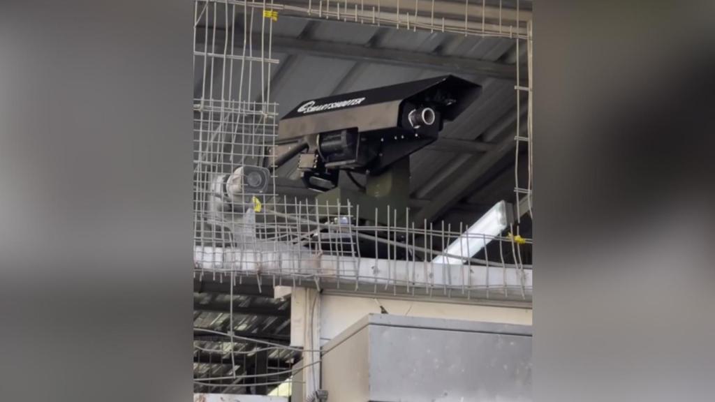 Torreta en el punto de control.