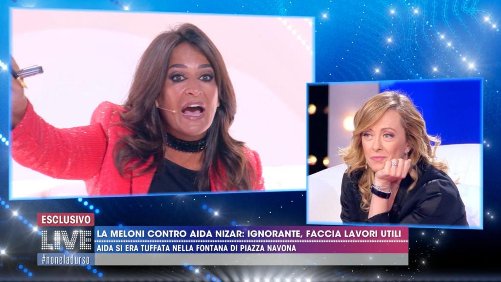 Georgia Meloni y Aída Nízar.