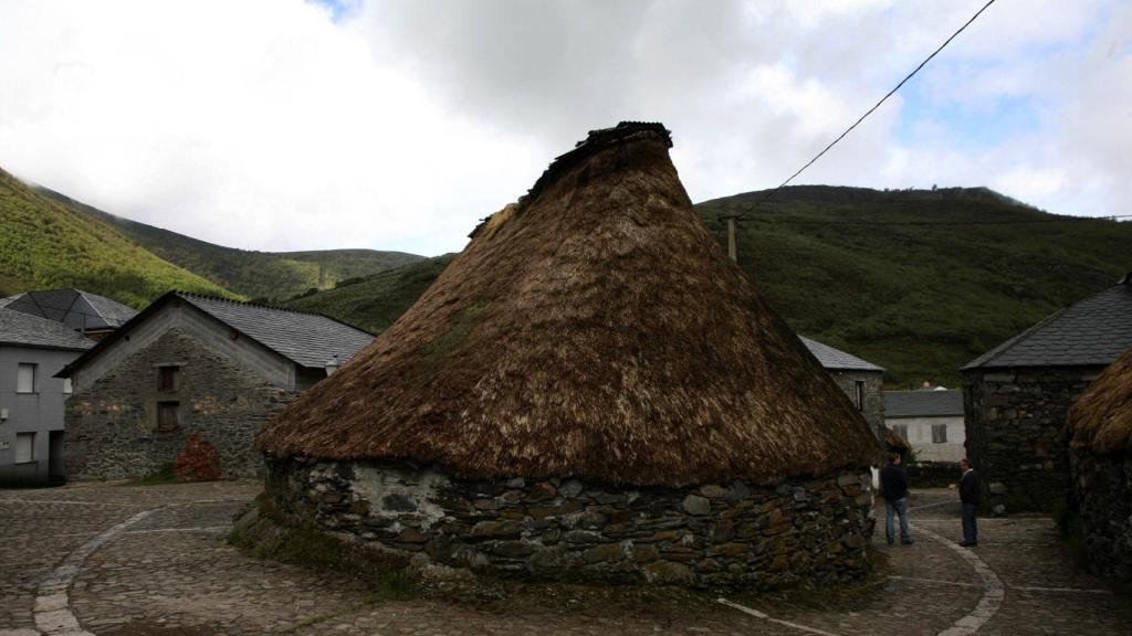 Una de las pallozas ubicadas en la Balouta, provincia de León