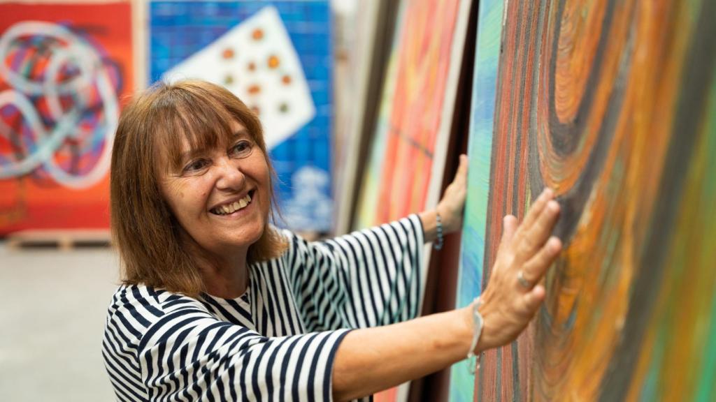 Menchu Lamas en un momento de la entrevista