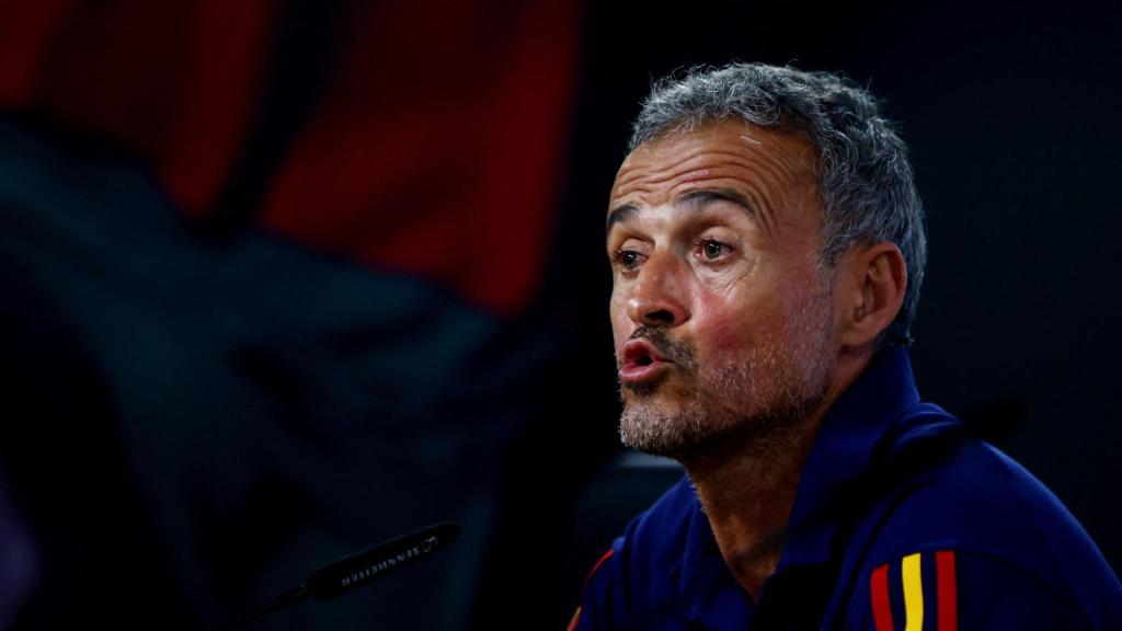 Luis Enrique, en rueda de prensa de la UEFA Nations League