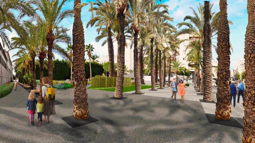 Esta es la propuesta de intervención que planteó el Ayuntamiento de Elche a la zona.