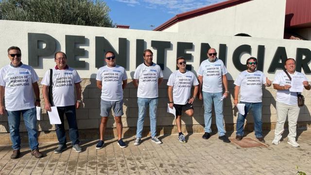 Protestas de los funcionarios de prisiones el viernes pasado en Fontcalent.