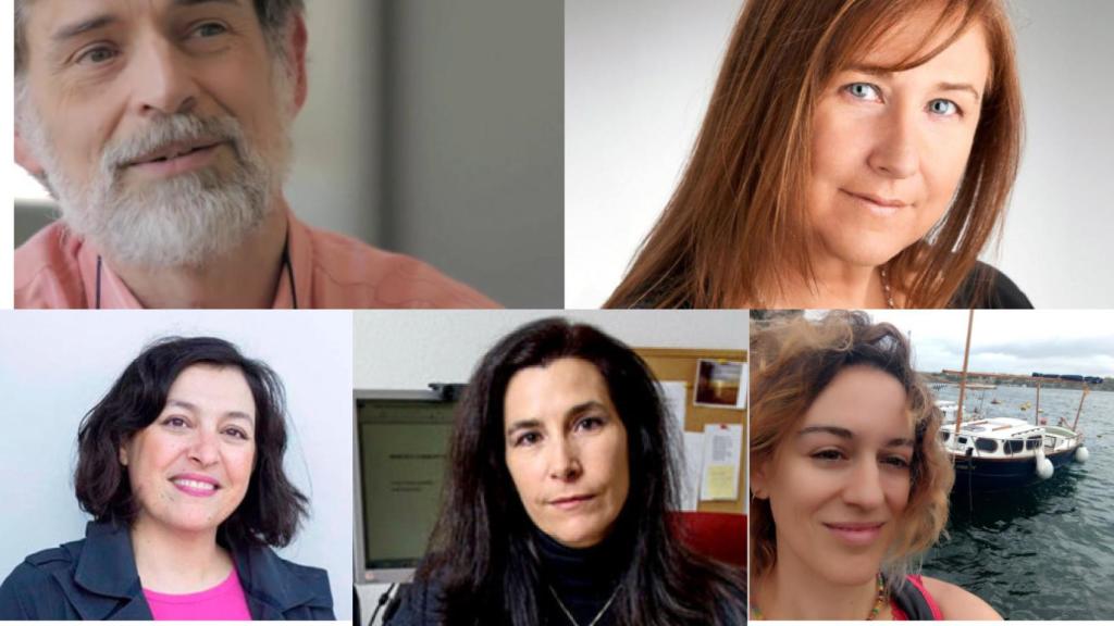 De arriba a abajo y de izquierda a derecha: Carlos González, Rosa Jove, María José Garrido, Lydia Feito y Ester Masso.