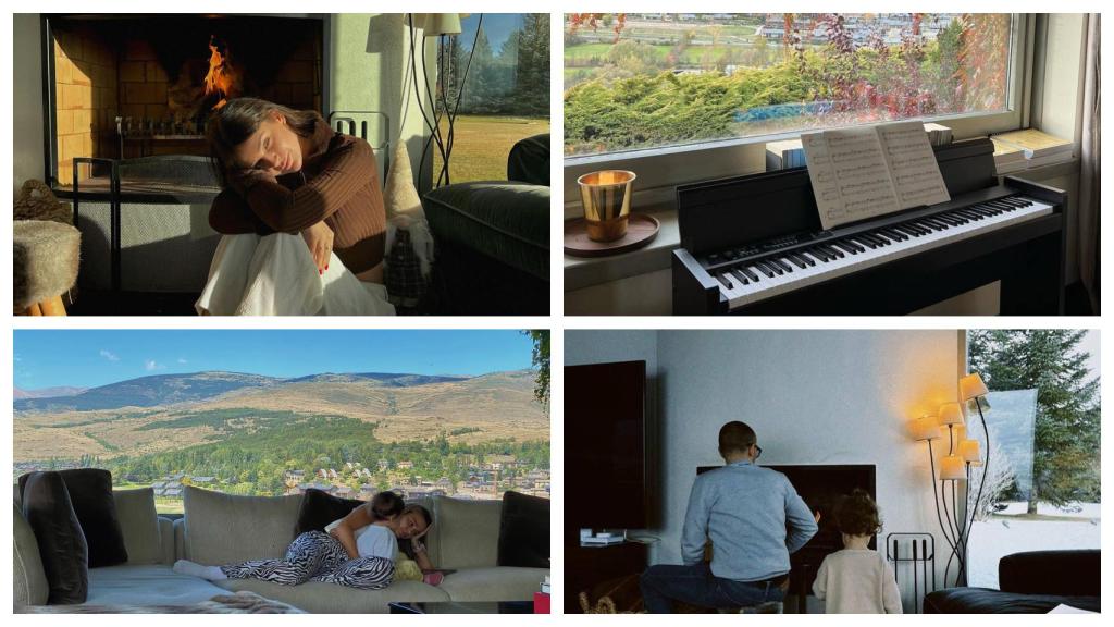 El salón de la casa de Cataluña destacaba por sus amplios ventanales.