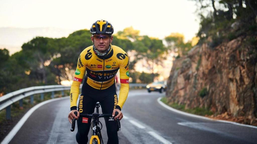 Milan Vader durante un entrenamiento con Jumbo-Visma