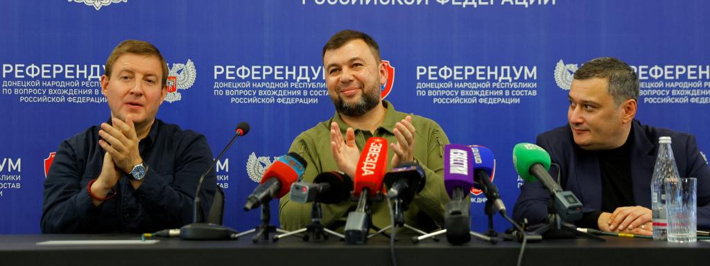 Los reservistas de Rusia se despiden de sus familias.