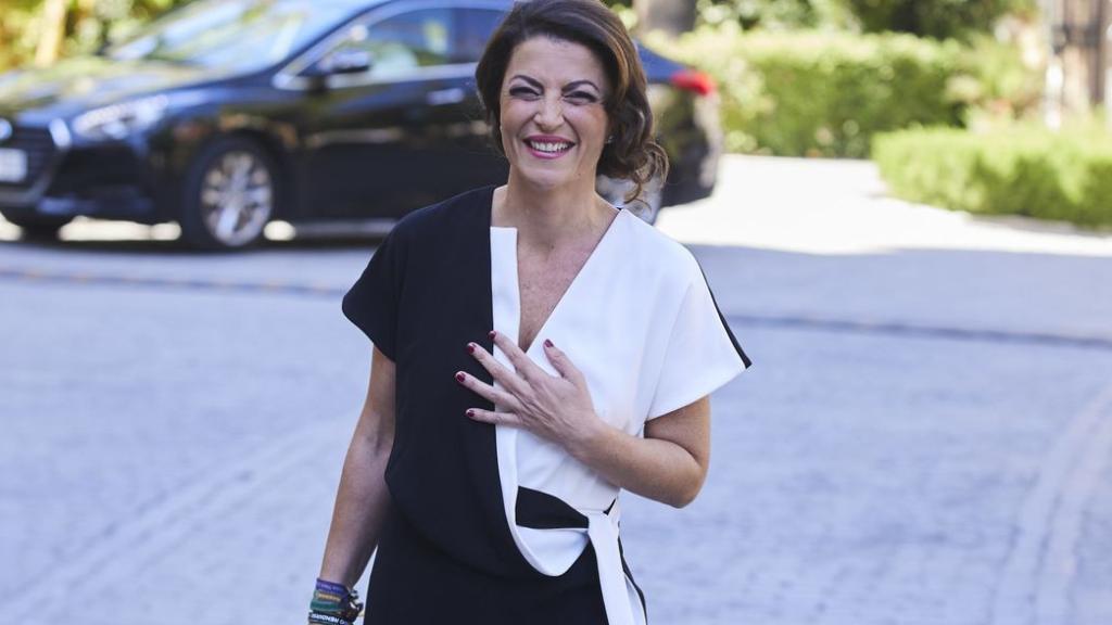 La exportavoz de Vox en el Congreso y excandidata a la Junta de Andalucía, Macarena Olona, este lunes en Sevilla.
