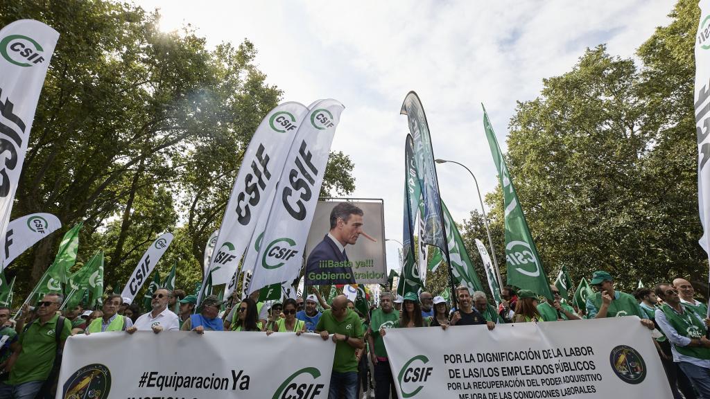 Manifestación de funcionarios que se celebró el pasado sábado en Madrid.