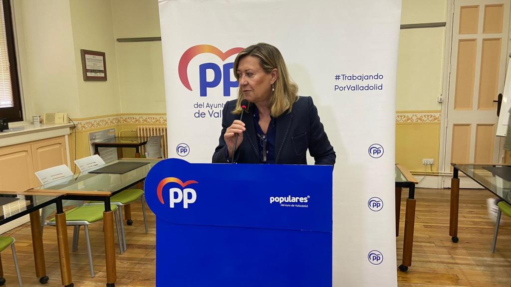 Pilar del Olmo durante una rueda de prensa