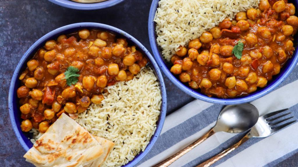 Receta de arroz con garbanzos.