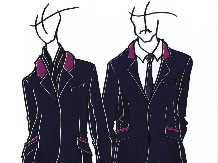 Uno de los bocetos de Ulises Mérida para Renfe.