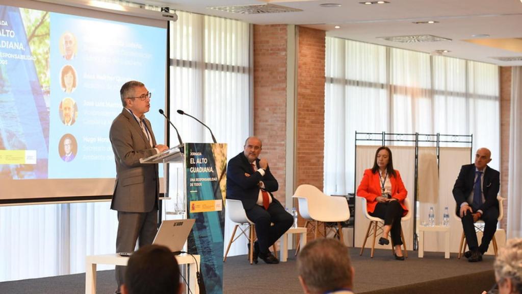 Intervención de Hugo Morán en Alcázar de San Juan.