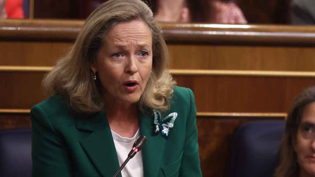 Nadia Calviño, vicepresidenta primera del Gobierno, este miércoles en el Congreso de los Diputados.