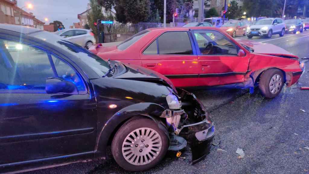 Accidente en la Avenida de Madrid este miércoles a primera hora.