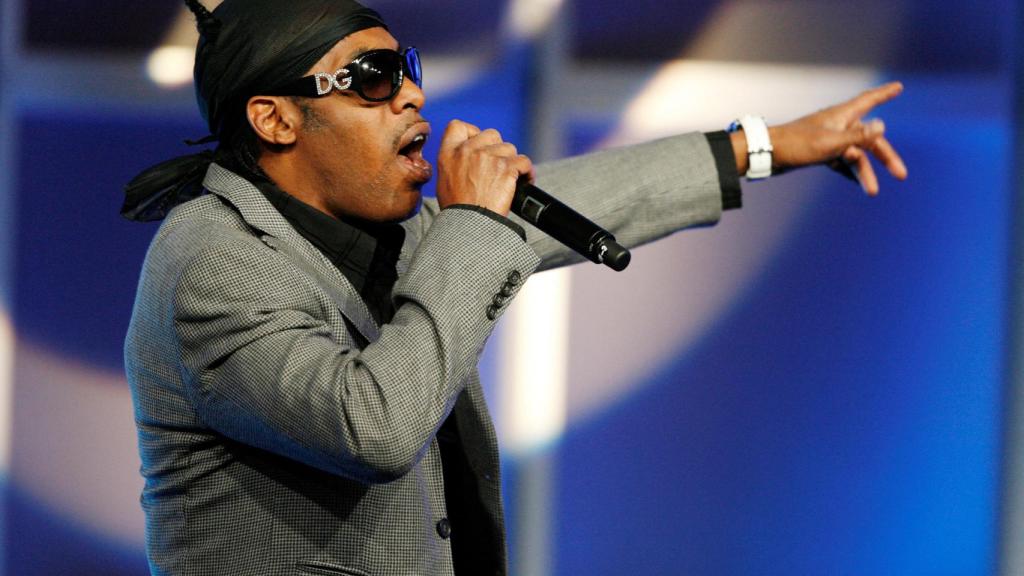 El rapero estadounidense Coolio en una actuación.