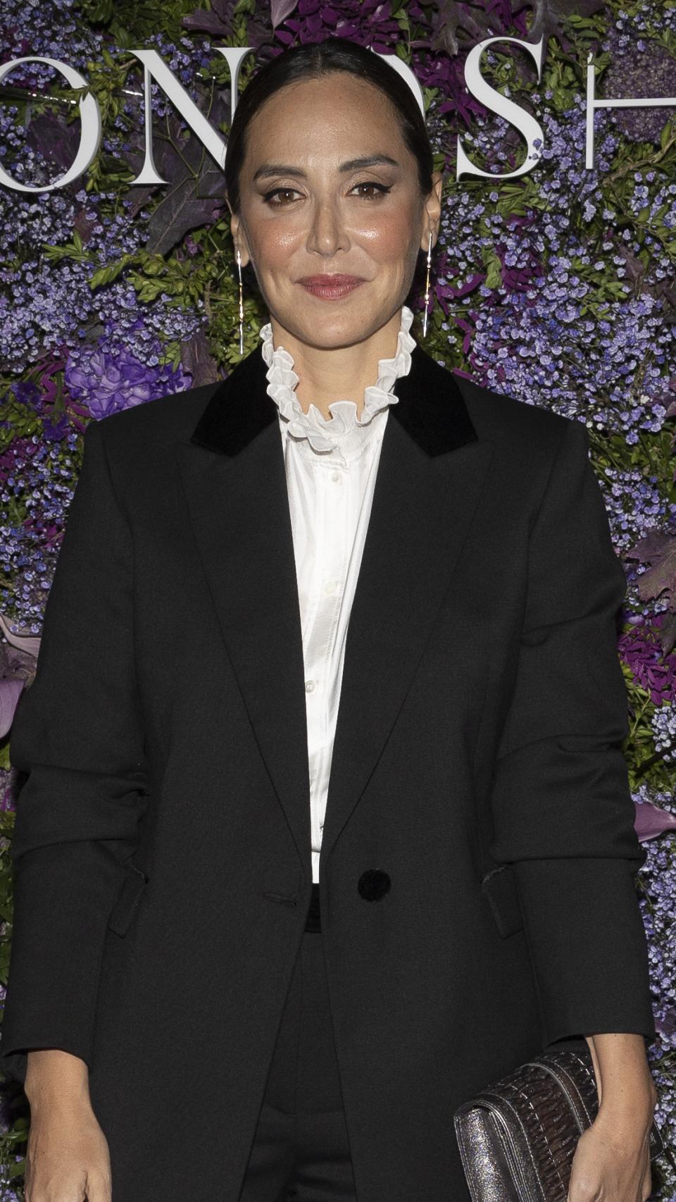 La aristócrata en el 'photocall' de su reaparición pública.