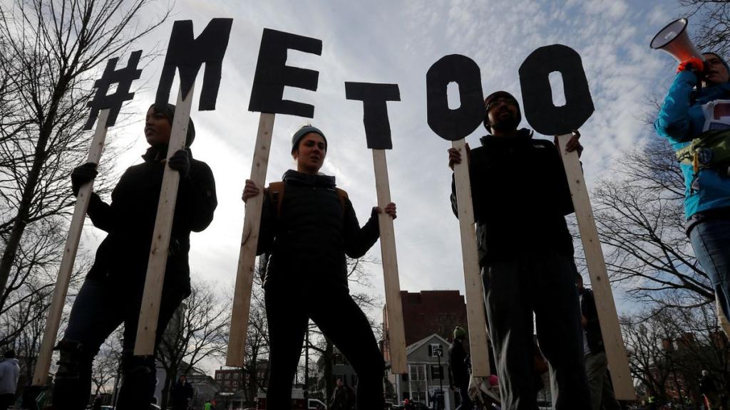 Concentración del #MeToo en Cambridge, Massachusetts.