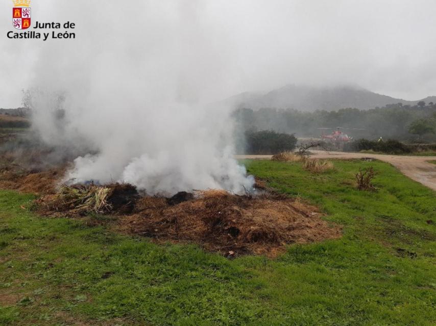 Imagen del incendio en la provincia de Salamanca.