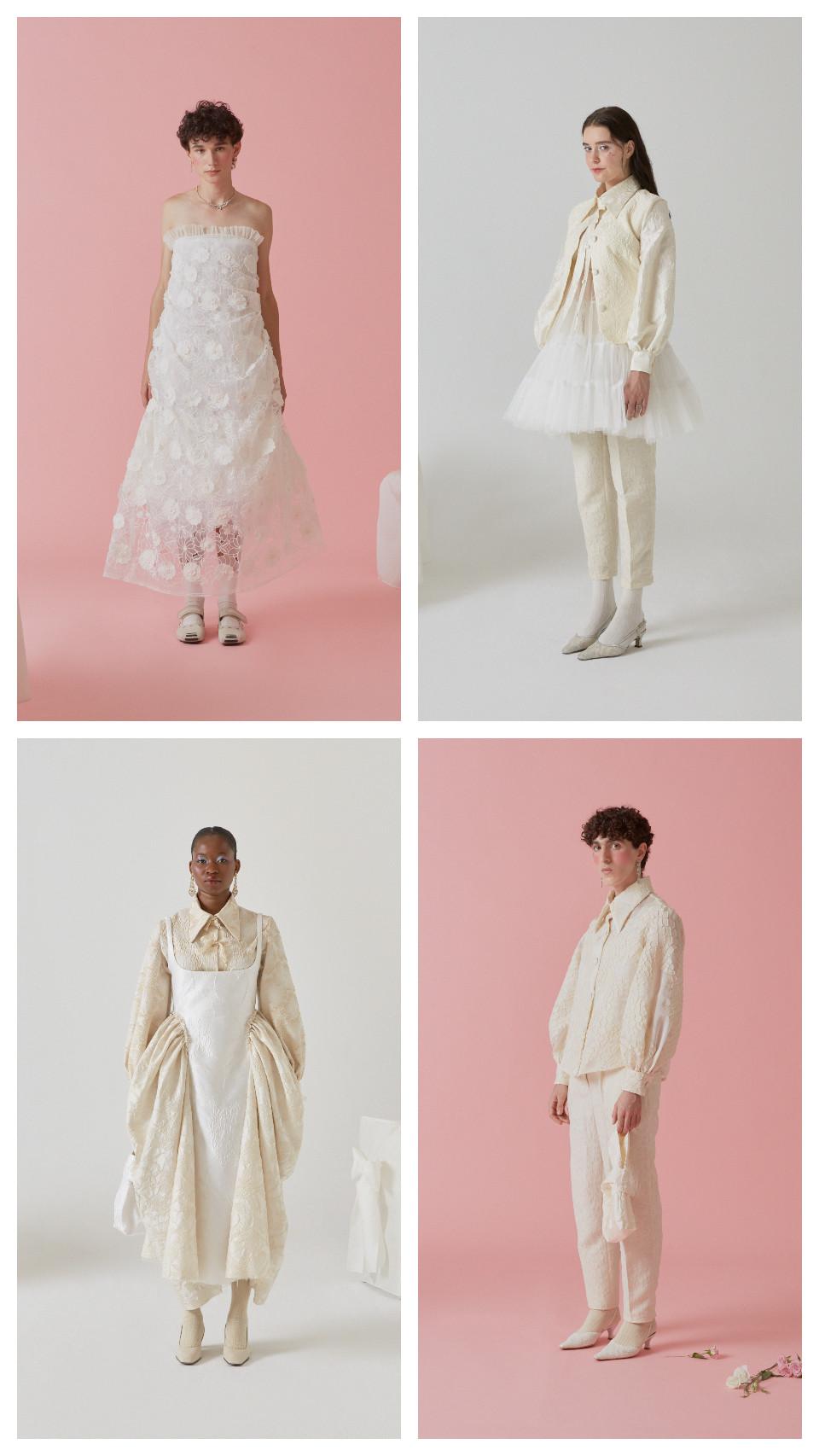 Cuatro de los diseños nupciales de Becomely.