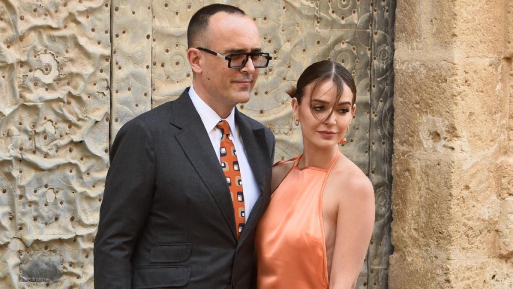 Risto Mejide y Laura Escanes en la boda de Marta Lozano.