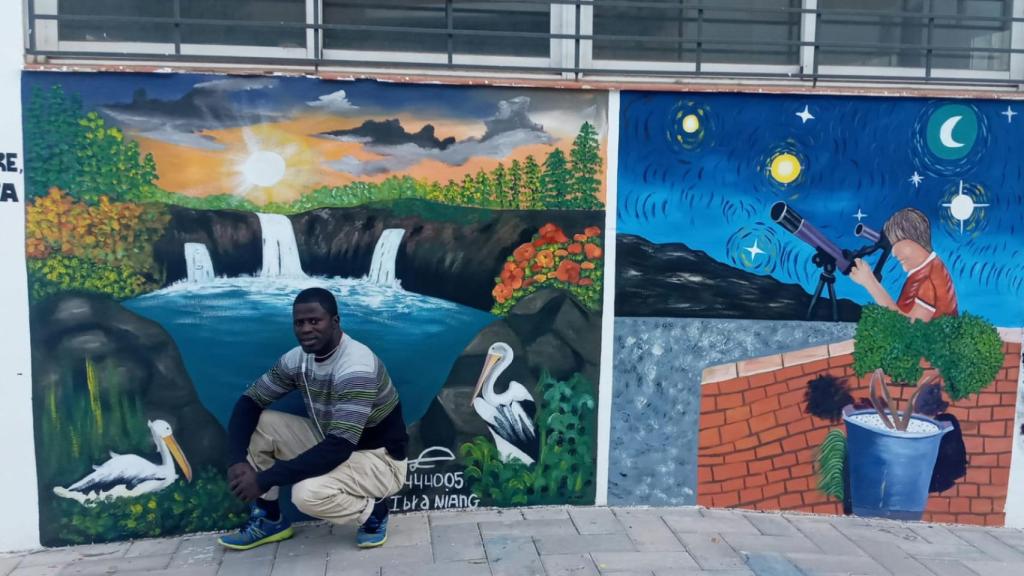 Una de las obras de Ibra Niang