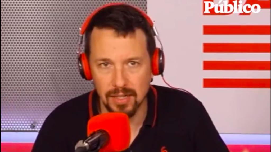 Pablo Iglesias en la polémica intervención que denuncian los policías.
