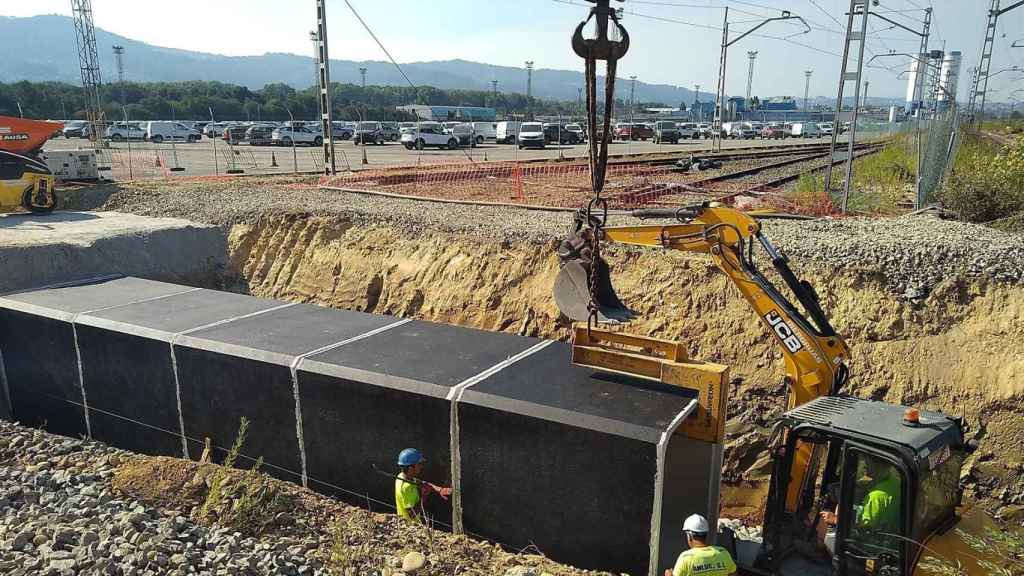 Obras en el tramo Guillarei-O Porriño.
