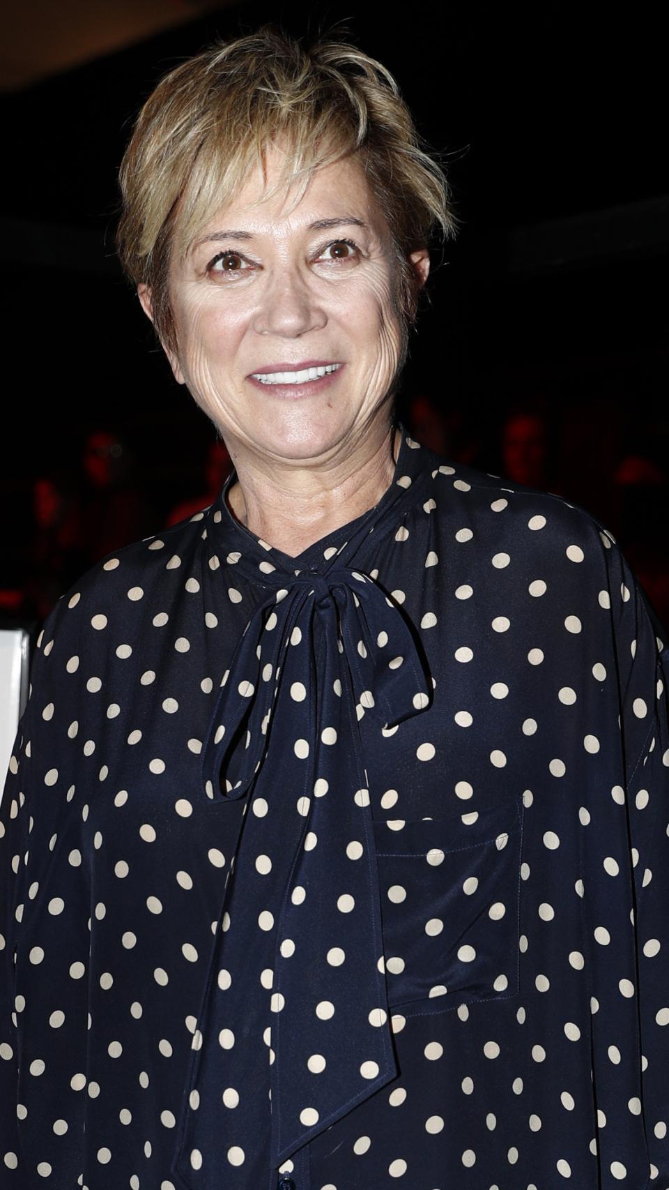 La presentadora de Telemadrid en la Cibeles Fashion Week Madrid, en 2019.