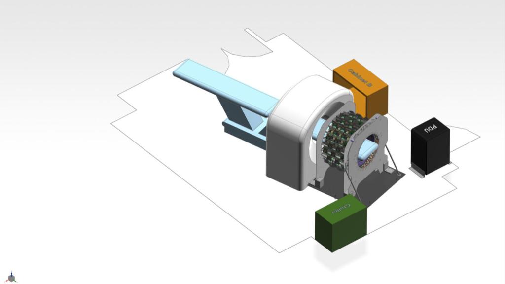 Reconstrucción gráfica de un equipo PET.