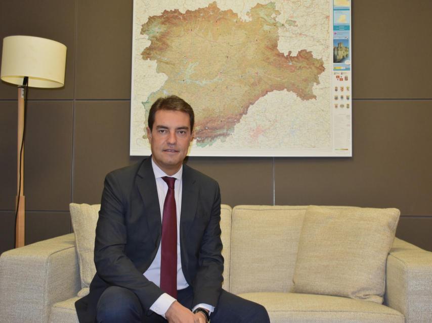 El viceportavoz del PP, Ángel Ibáñez, durante la entrevista.