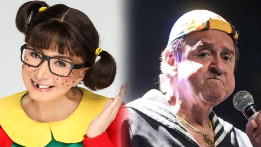 María Antonieta de las Nieves y Carlos Villagrán como La Chilindrina y Quico.