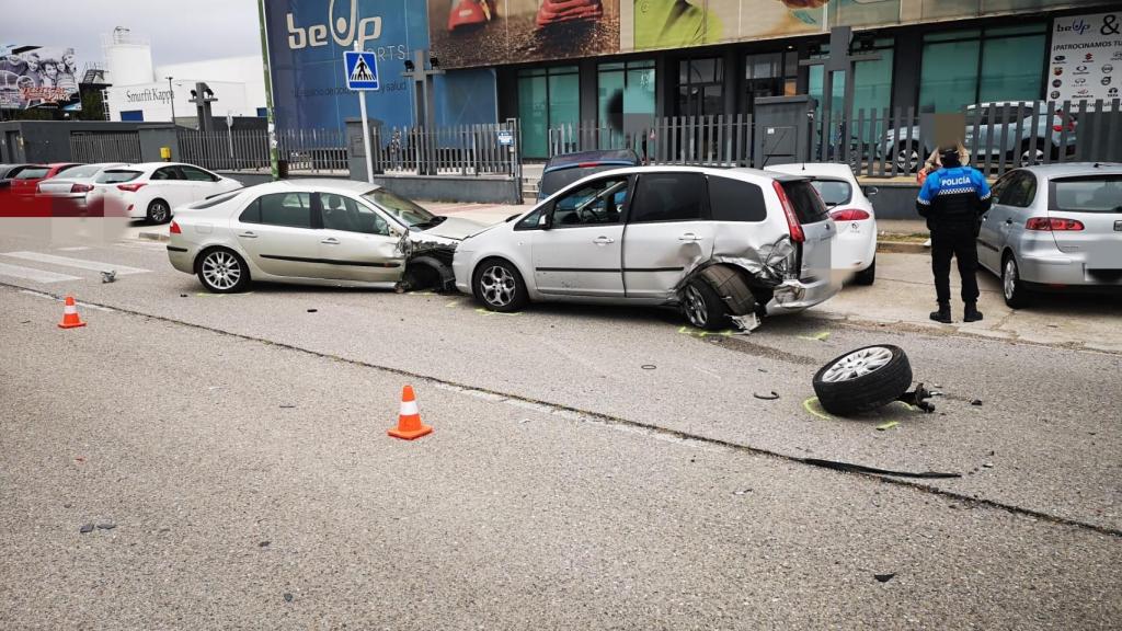 Imagen del impacto entre los dos turismos