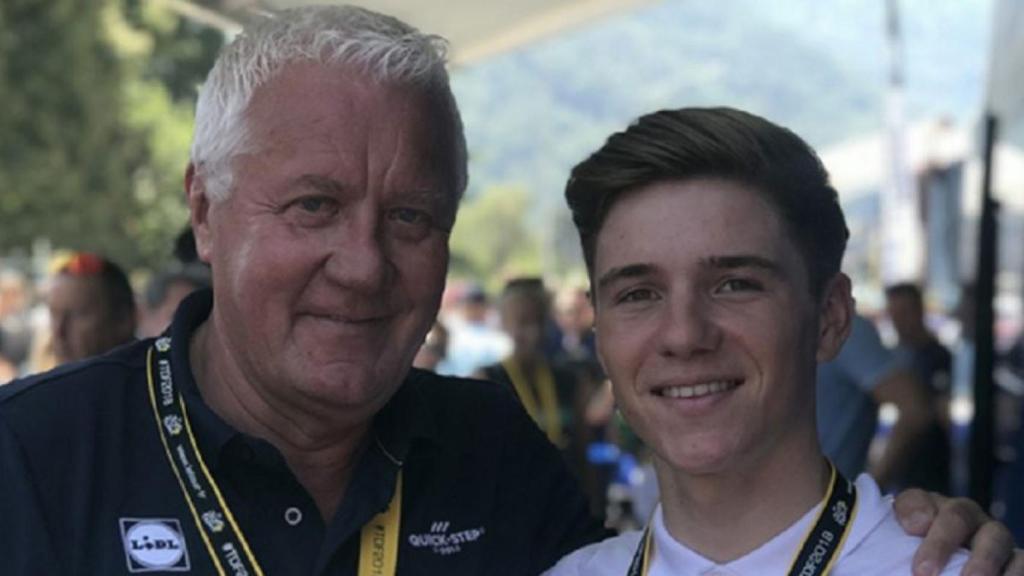 Patrick Lefevere y Remco Evenepoel