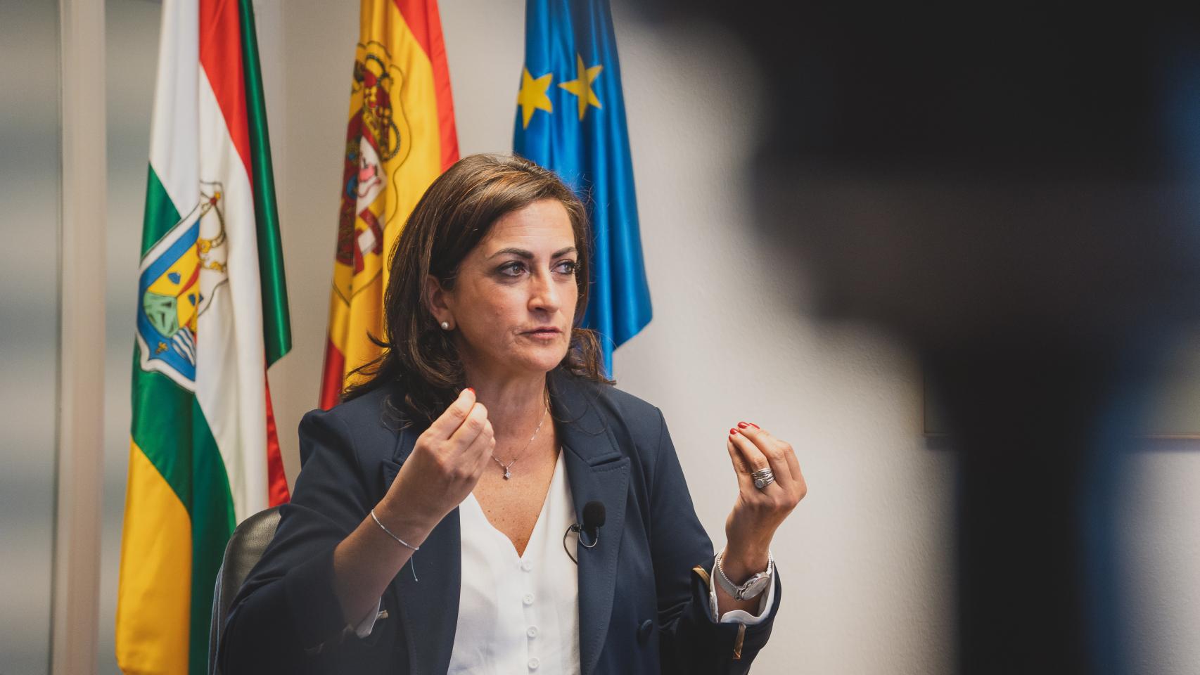 La expresidenta de La Rioja, Concha Andreu, en una foto de archivo durante su entrevista con EL ESPAÑOL.