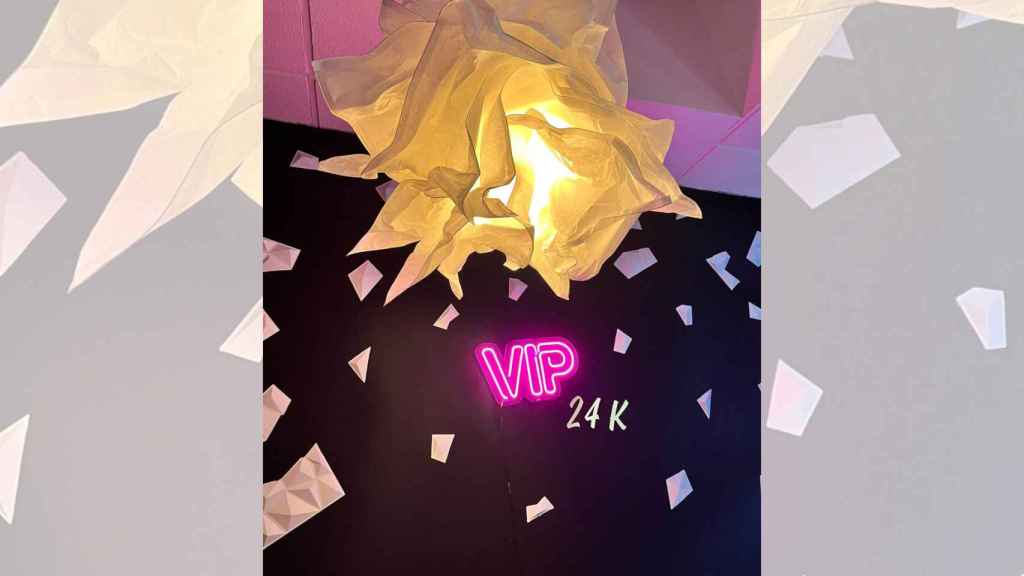 Decoración de la zona VIP de Polar, en las galerías Príncipe 22.
