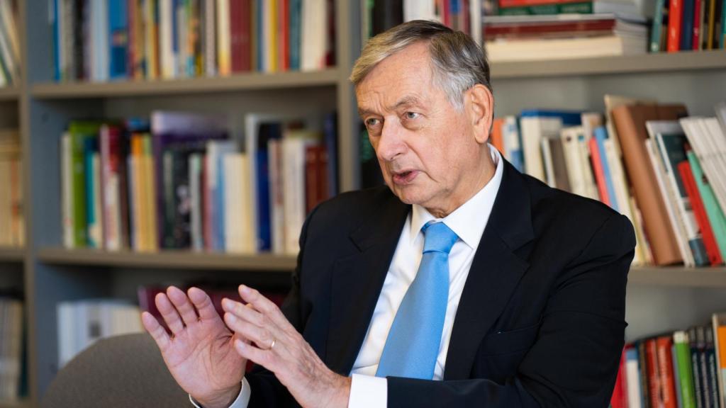 Danilo Türk durante la entrevista con EL ESPAÑOL.