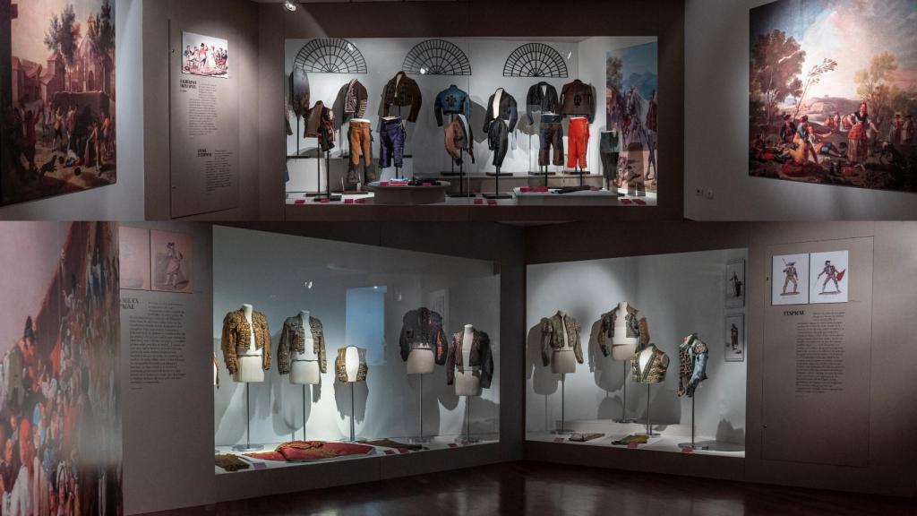 Dos rincones de la exposición en el Museo del Traje de Morón de Almazán.