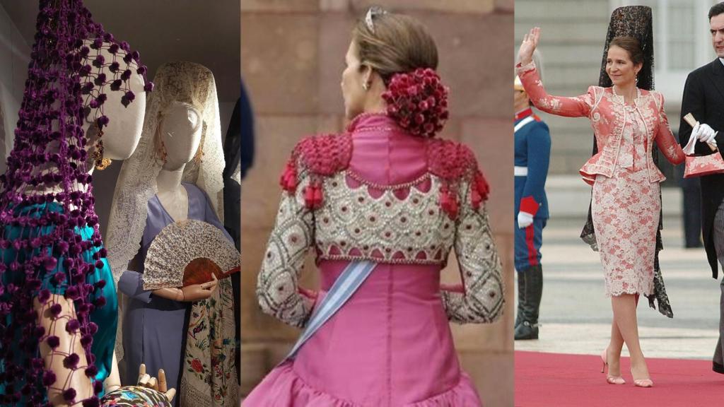 Las famosas madroñeras que llevaban las majas y majos, y la infanta Elena con dos looks toreros.