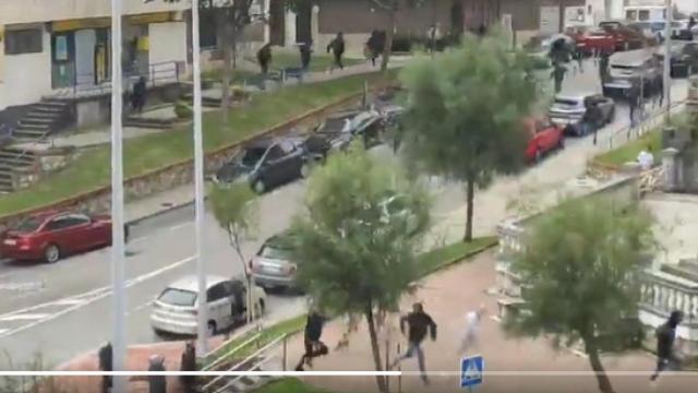 Imágenes de los altercados.