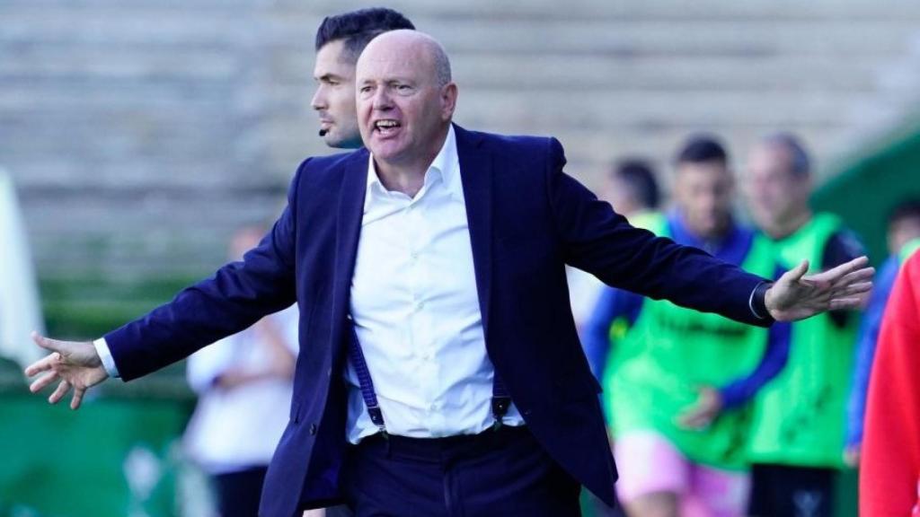 Pepe Mel durante el Racing de Santander vs. Málaga CF