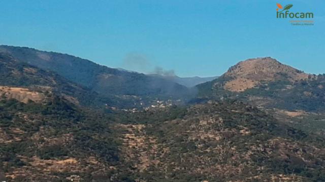 Una imagen del incendio declarado en El Real de San Vicente (Toledo).