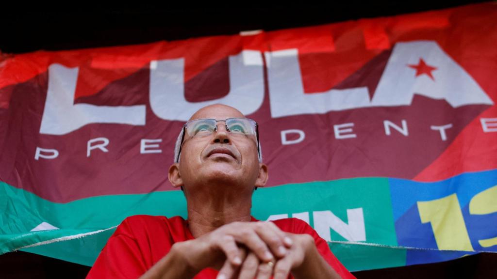 Un seguidor de Lula da Silva.